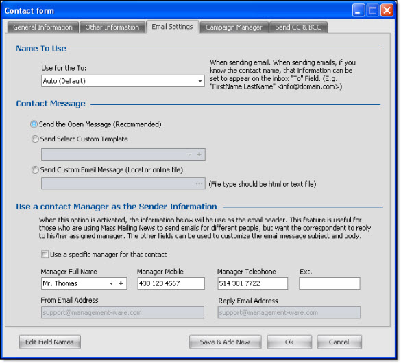contact-form-Email-settings