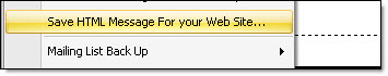 Save HTML message-for web-site