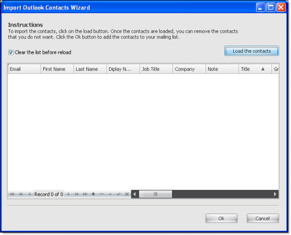 Import Outlook contacts