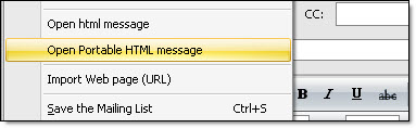 Open-portable-html-message