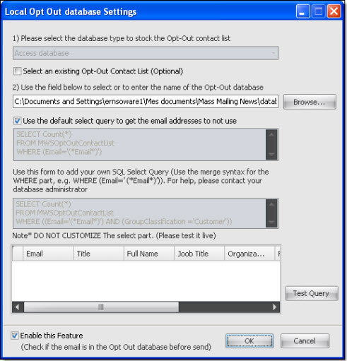 Local-Opt-out-database-settings
